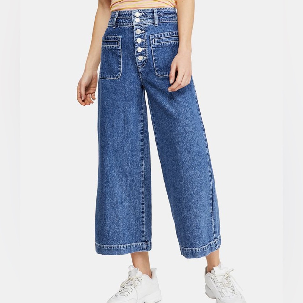 We the Free Colette wide leg crop jean